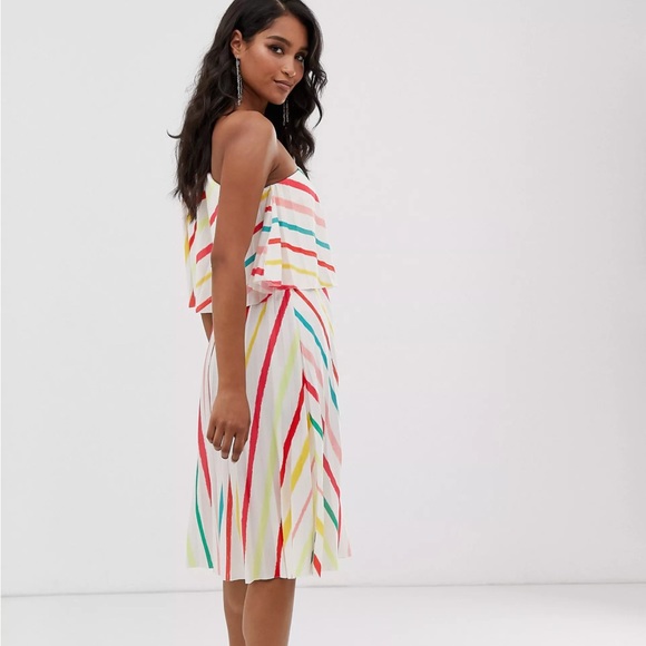 asos one shoulder pleated dress ASOS DESIGN asymmetric one shoulder cut out pleated midi dress in red